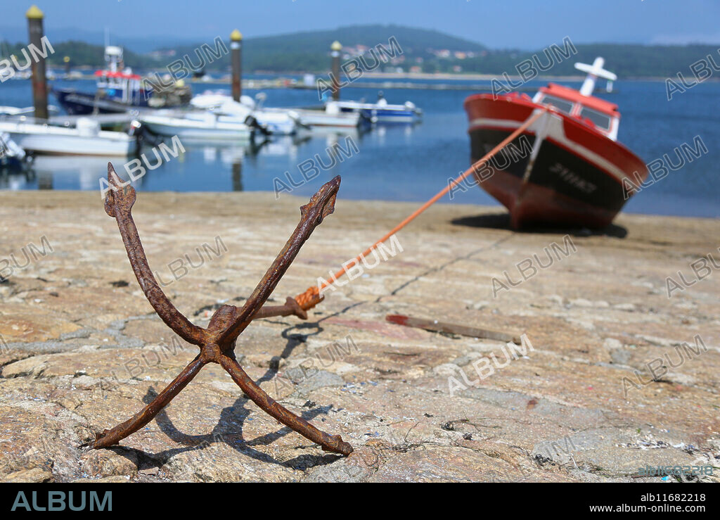 Fishing port, Freixo, Ria de Muros e Noia, A Coruña province, Galicia, Spain.