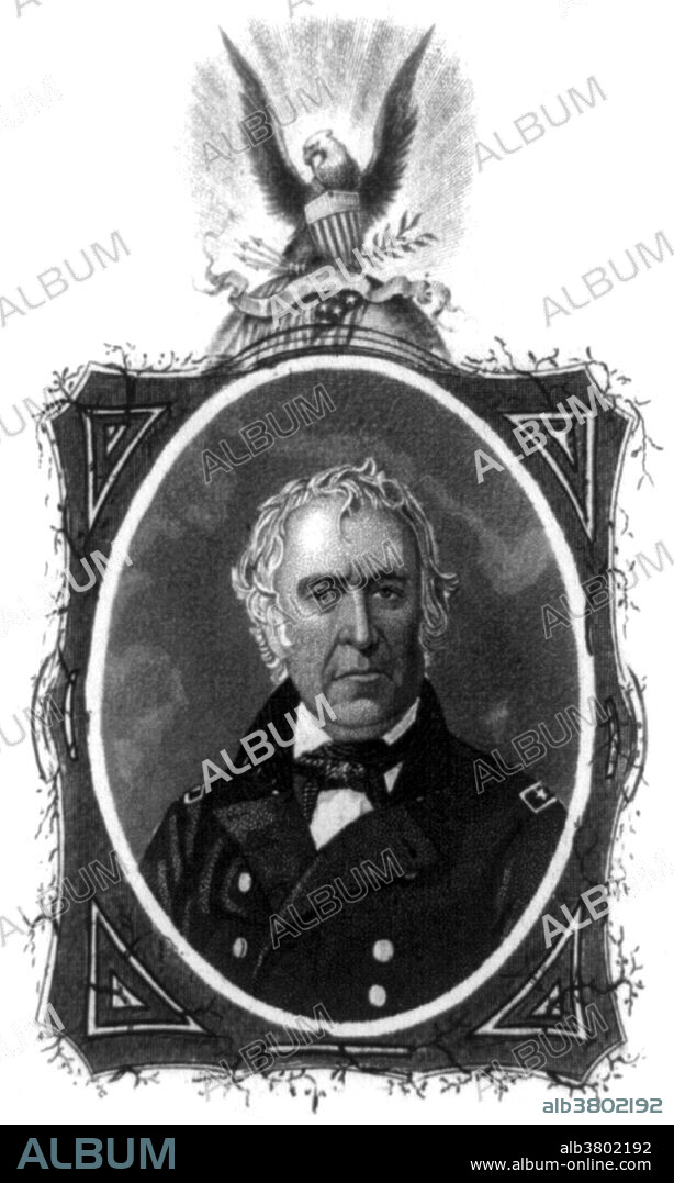 Zachary Taylor (November 24, 1784 - July 9, 1850) was the 12th President of the USA (1849-50) and an American military leader. He made a name for himself in the War of 1812. He established military forts along the Mississippi River and entered the Black Hawk War as a colonel in 1832. His success in the Second Seminole War attracted national attention and earned him the nickname "Old Rough and Ready". In 1846 the Mexican-American War broke out, and Taylor led American troops to victory and became a national hero. The Whig Party convinced him to lead their ticket, despite his unclear platform and lack of interest in politics. As president he kept his distance from Congress and his cabinet, even as partisan tensions threatened to divide the Union. Despite being a Southerner and a slaveholder himself, Taylor did not push for the expansion of slavery. To avoid the question, he urged settlers in New Mexico and California to bypass the territorial stage and draft constitutions for statehood, setting the stage for the Compromise of 1850. Taylor died suddenly of a stomach-related illness in July 1850 at the age of 65 after serving only 16 months of his presidential term.