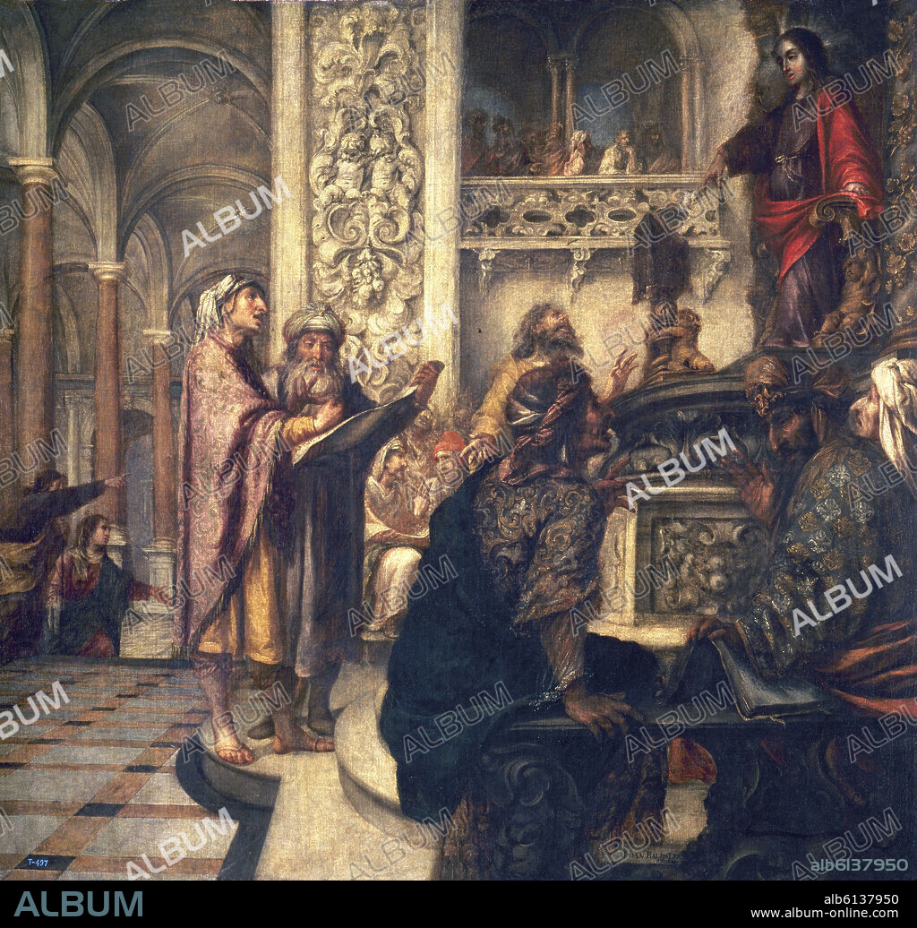 JUAN DE VALDÉS LEAL. Christ Preaching in the Temple - 1686 - 200x215 cm - oil on canvas - Spanish Baroque - NP 1161.