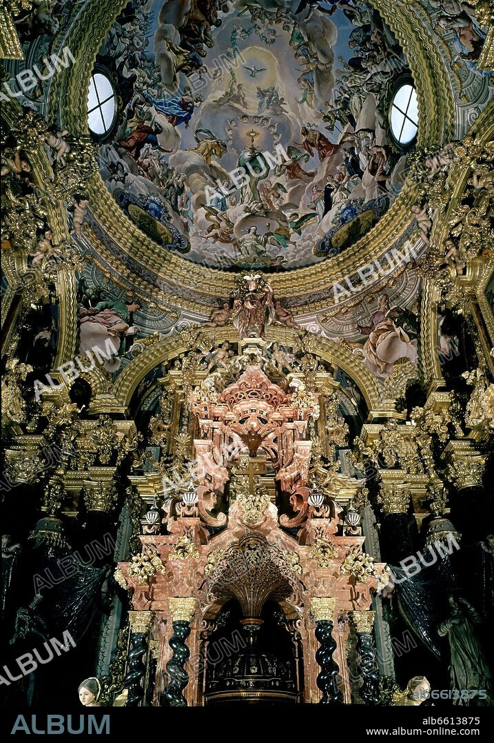 ANTONIO PALOMINO Y VELASCO (1655-1726). SAGRARIO-CUPULA Y PECHINAS.