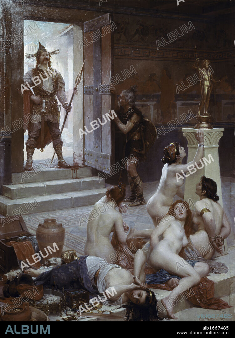 Spoils Of The Battle 1893 Paul Joseph Jamin (1853-1903 French) Oil On Canvas.
