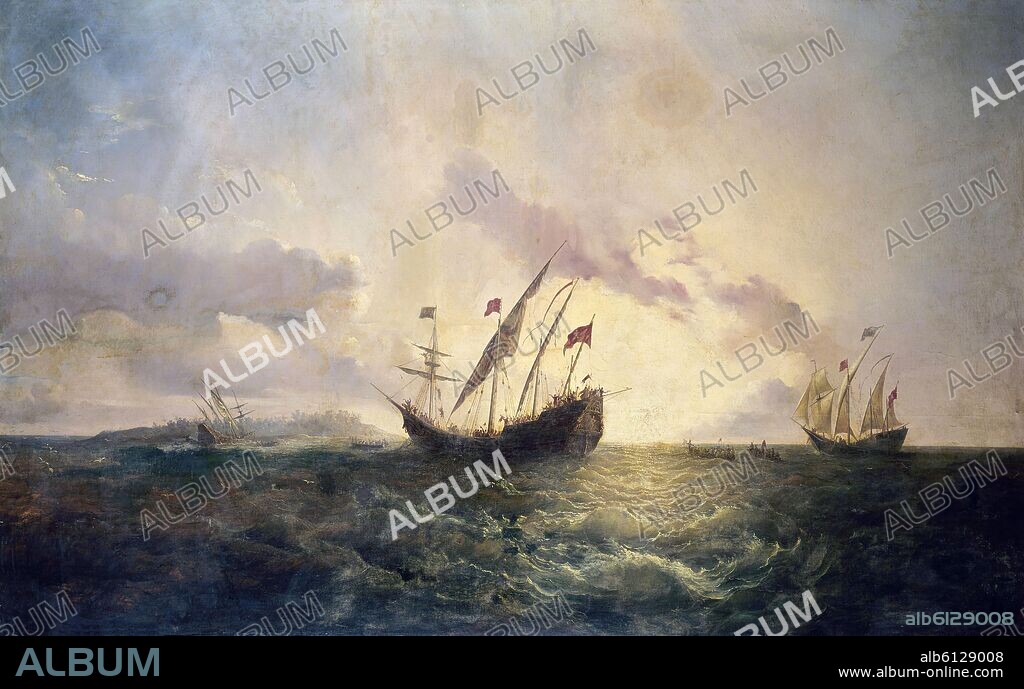 ANTONIO BRUGADA (1804-1863). DESCUBRIMIENTO DE AMERICA - SIGLO XIX.