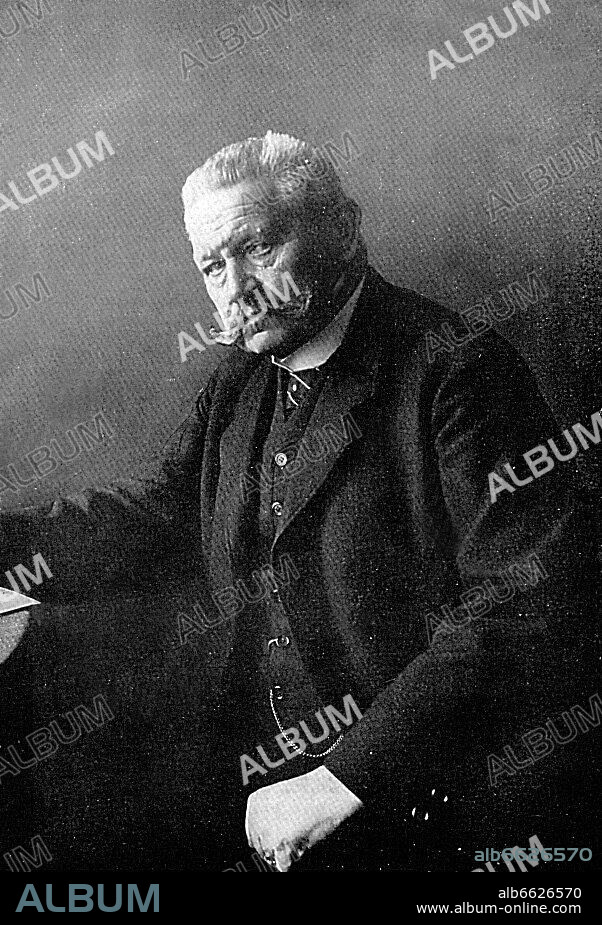 PAUL VON HINDENBURG and Paul Ludwig Hans Anton von Beneckendorff und von Hindenburg. The contemporary portrait shows the German field marshal Paul von Hindenburg (1847-1934). In 1925, he replaced Friedrich Ebert as President of Germany during the turbulent period of the Weimar Republic. 2004