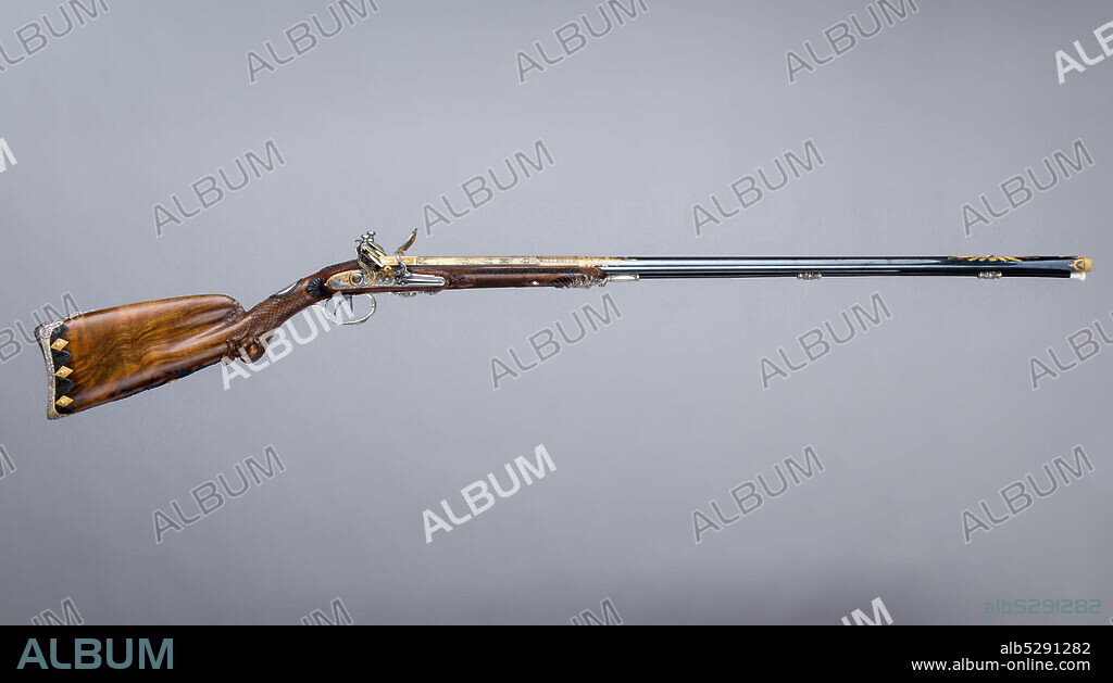 NICOLAS NOëL BOUTET. Double-Barreled Flintlock Shotgun, French, Versailles, dated 1801.