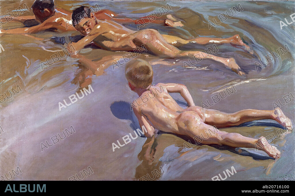 JOAQUIN SOROLLA. NIÑOS EN LA PLAYA - 1910 - O/L - 118 x 185 -  NºCASON 4648 - IMPRESIONISMO ESPAÑOL.