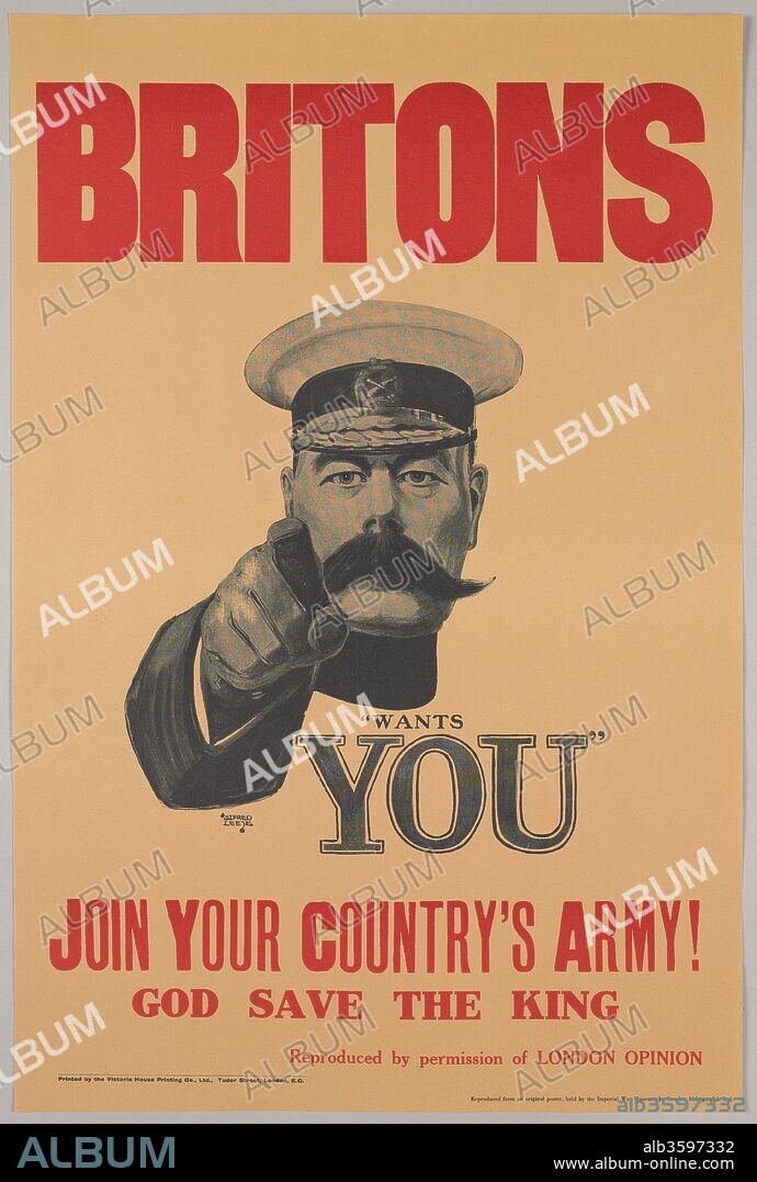 ALFRED LEETE. Britons, Lord Kitchener Wants You. Join Your Country's Army!.