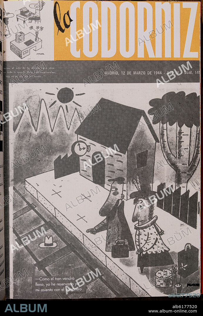 PORTADA DE LA REVISTA LA CODORNIZ DEL 12 DE MARZO DE 1944.