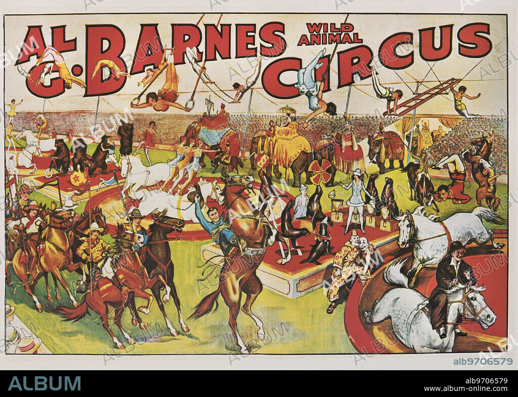 Al G. Barnes Wild Animal Circus, Circus Poster, 1930's.