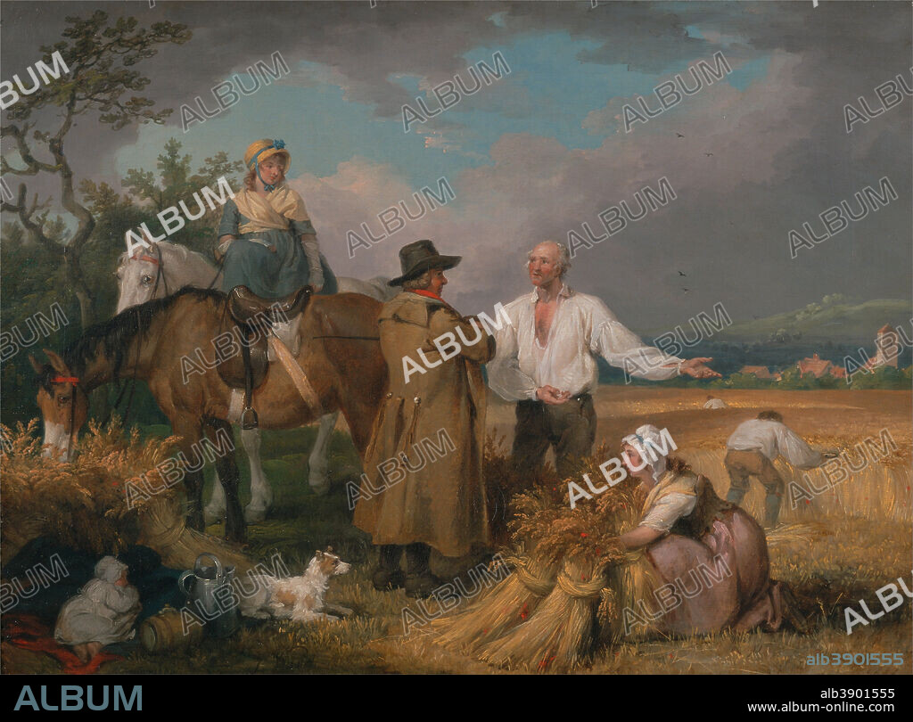 JAMES WARD. The Reapers. Date/Period: 1800. Painting. Oil on canvas. Height: 460 mm (18.11 in); Width: 616 mm (24.25 in).