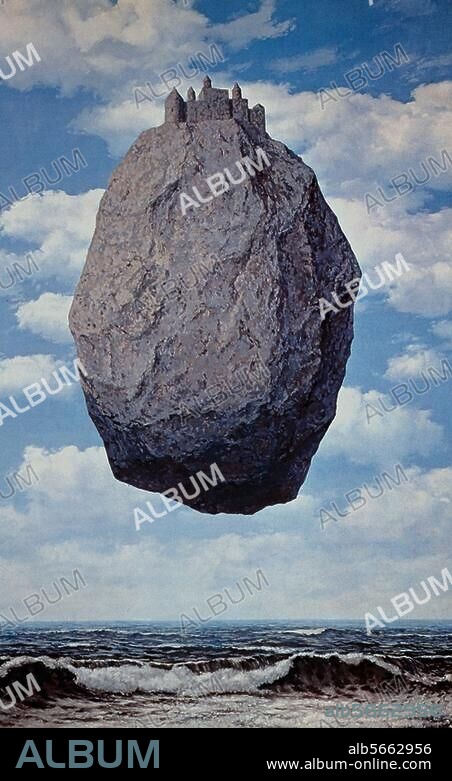 RENÉ MAGRITTE. Magritte, René 1898-1967. "Le Château des Pyrénées" (Das Pyrenäenschloß), 1959. Öl / Lw., 210 × 140 cm. New York, Sammlung Harry Torczyner.