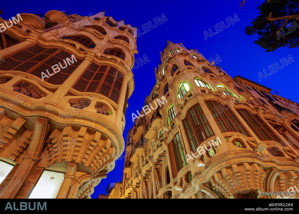 Can Casasayas Modernist building, 1908-1911. Palma, Mallorca, Balearic Islands, Spain.