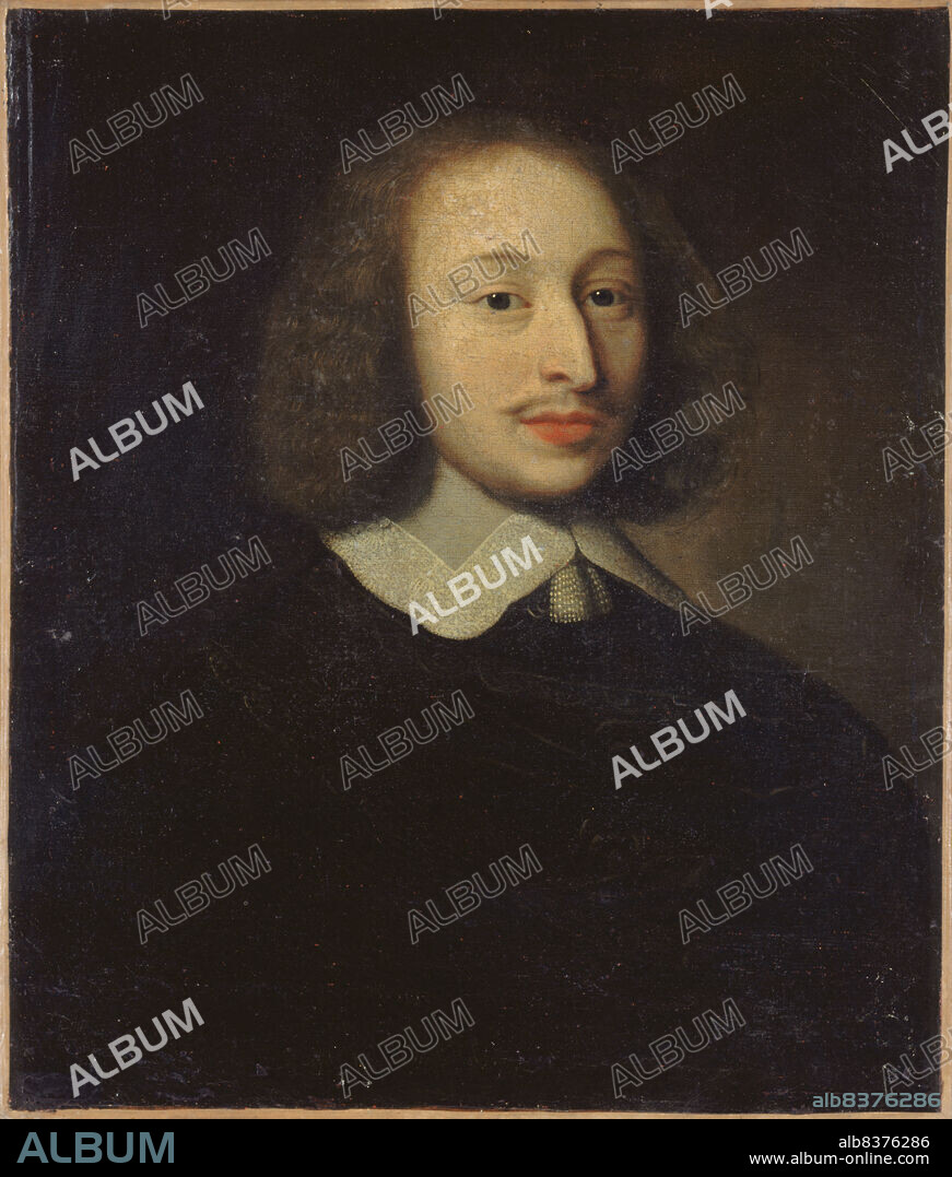 Portrait thought to be of Blaise Pascal (1623-1662), scientist and writer, c1650.