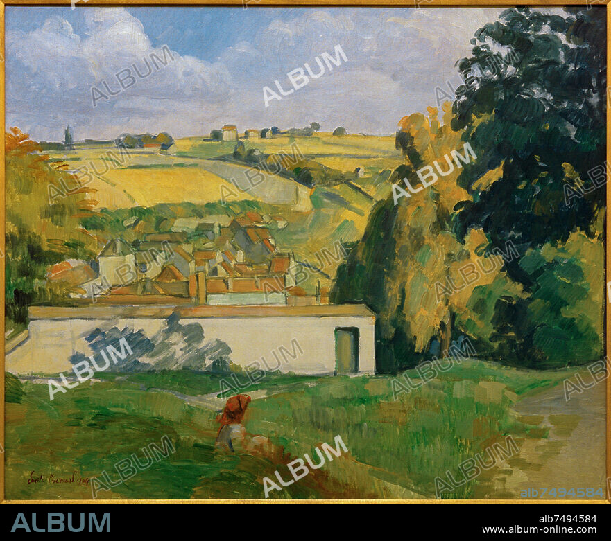Emile Bernard; 1868-1941. "View from a hill on Tonnerre", 1904. Oil on canvas, 63.5 × 76.8 cm. Gift from Harry William and Diana Vernon Hind; San Francisco, Fine Arts Museum.