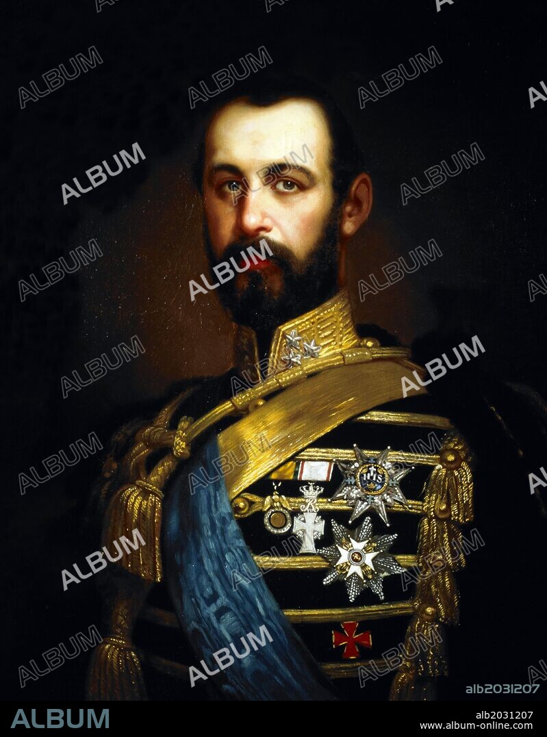 W. C. SONDELS. Carlos XV rey de Suecia y Noruega (1826-1872).