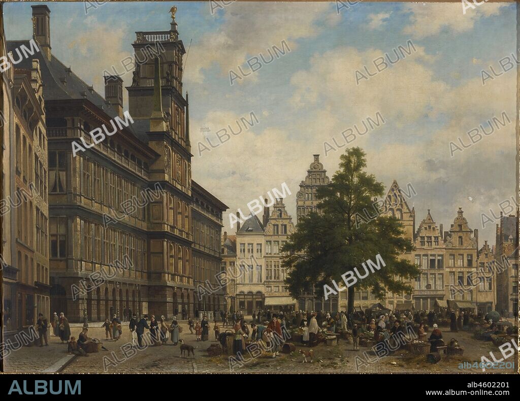 JAN MICHIEL RUYTEN. The Grote Markt with the liberty tree.
