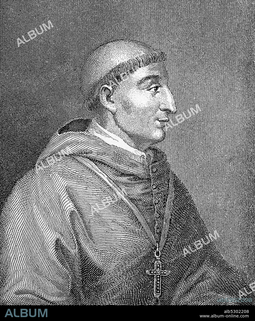 Francísco Ximénez, November 28, 1666 – 1729, a Dominican priest who is known for his conservation of an indigenous Maya narrative known today as Popol Vuh  /  Francisco Ximéne, geboren 23. November 1666 in Sevilla, gestorben 1721, ein spanischer Dominikaner und Historiker, Historisch, digital improved reproduction of an original from the 19th century / digitale Reproduktion einer Originalvorlage aus dem 19. Jahrhundert.