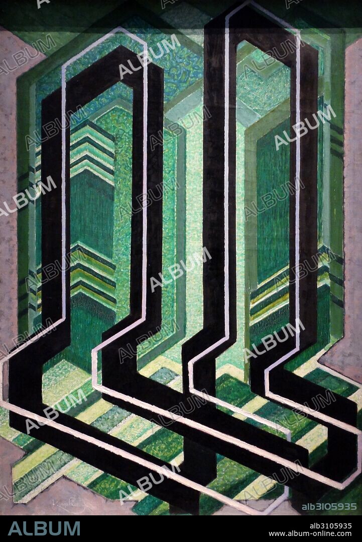 Plans Diagonaux 1925 by Frantisek Kupka 1871-1957, Czech painter and graphic artist. He was a pioneer and co-founder of the early phases of the abstract art movement and Orphic cubism (Orphism).