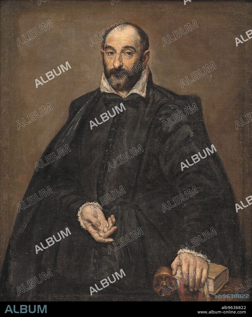 EL GRECO. Portrait of a Man;Portrait of the Architect Andrea Palladio, 1570-1575. Earlier ascribed to Tintoretto (1518-1594).