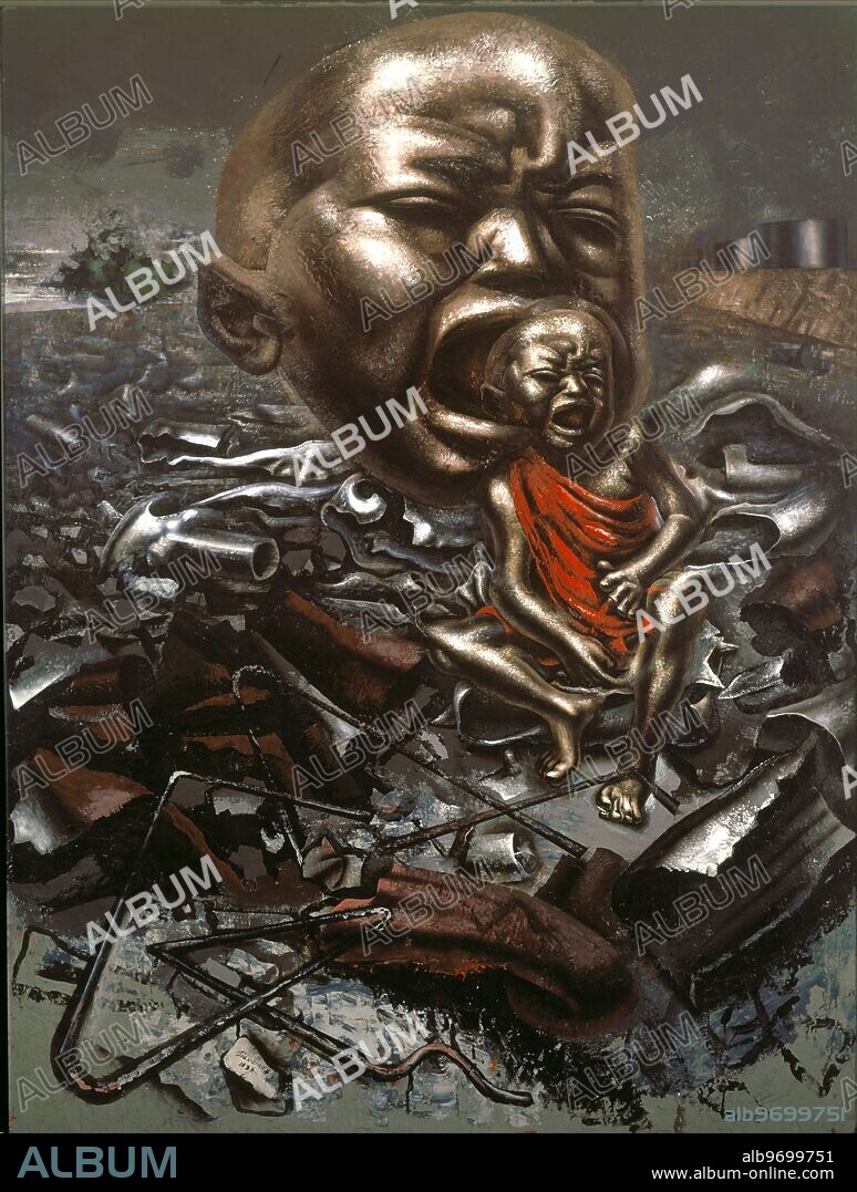 Echo of a Scream - 1937. by David Alfaro Siqueiros. David Alfaro Siqueiros (December 29, 1896 - January 6, 1974) was a Mexican painter and muralist. He was known for his social realism work, particularly his many murals depicting Mexican history, and was a prolific art theorist. He was also a political activist and Communist politician.. Â©Topham.