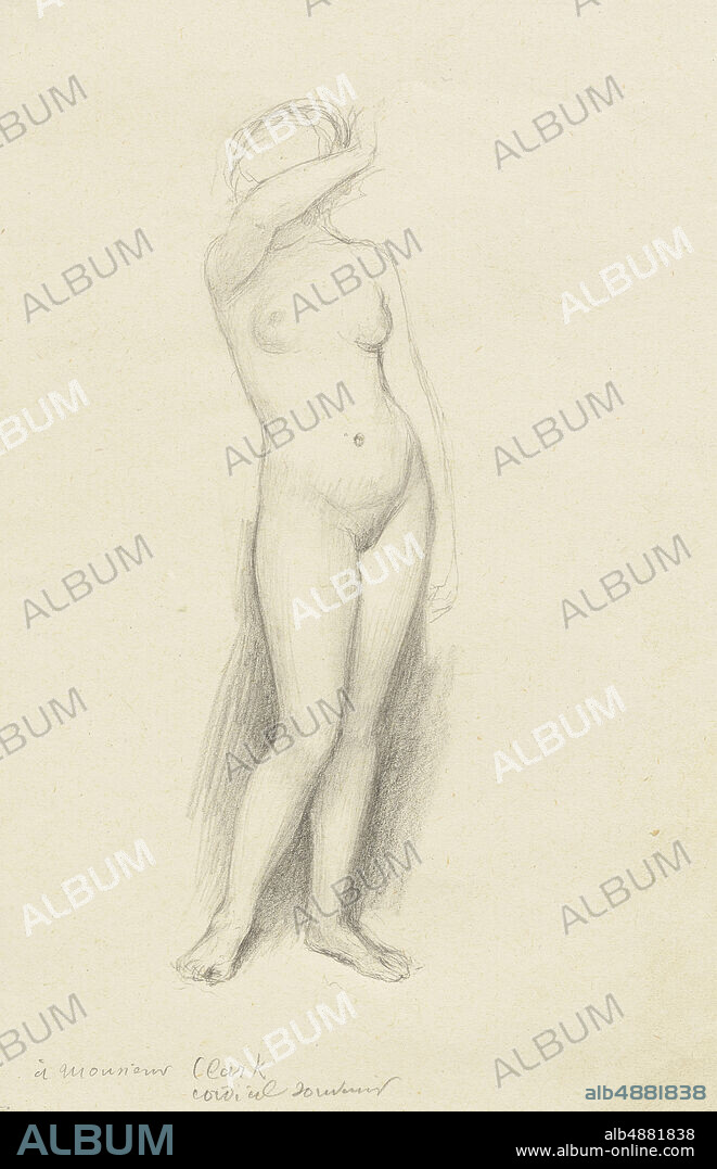 Émile Friant, French, 18631932, Standing Nude, c. 1920, Graphite on paper, Overall: 7 13/16 x 6 1/8 in. (19.8 x 15.5 cm).