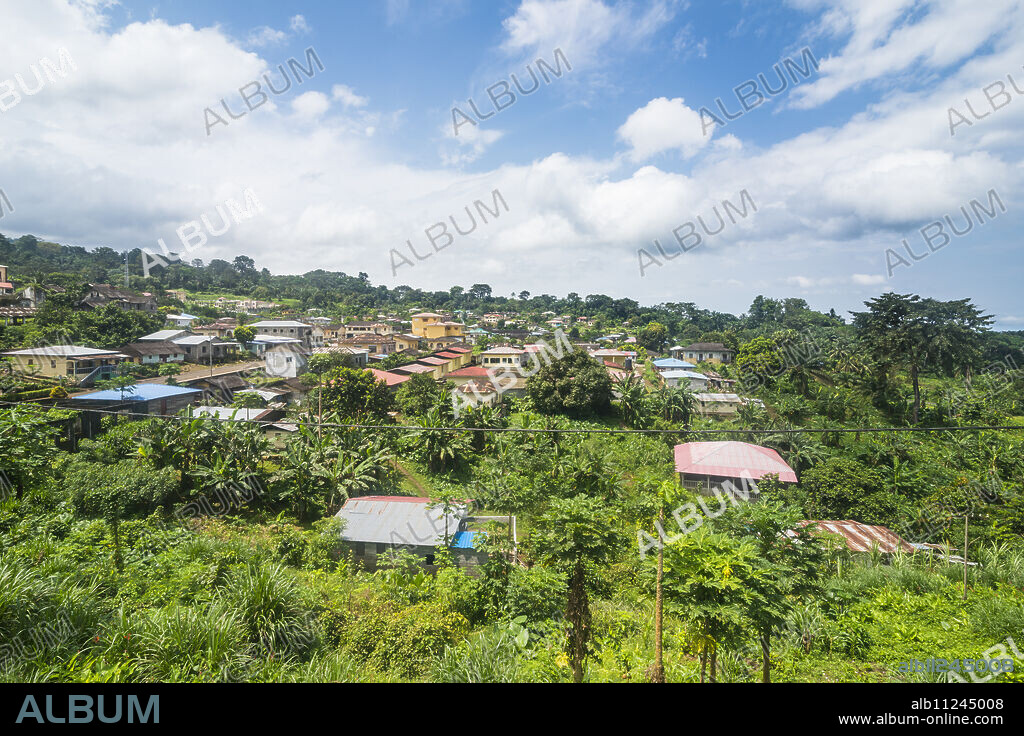 View over Batete, island of Bioko, Equatorial Guinea, Africa.
