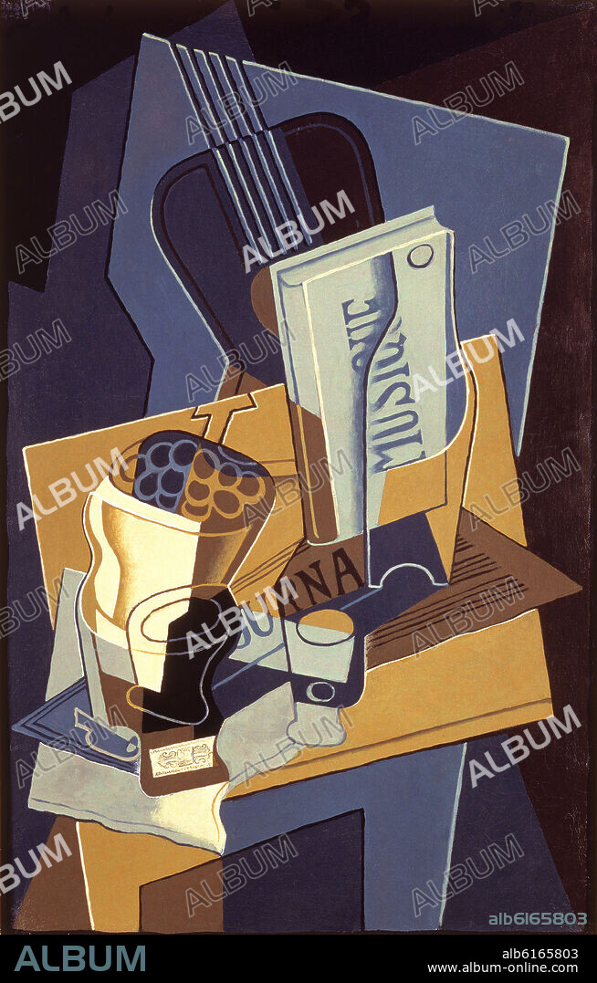 JUAN GRIS. EL LIBRO DE MUSICA -O/L-95X61 cm- S XX-PINTURA CONTEMPORANEA-CUBISMO ANALITICO-1922.