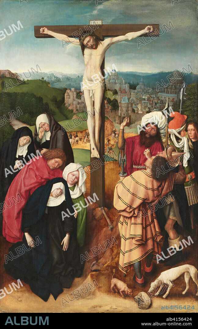 Gerard David (Oudewater, ca. 1455-Bruges, 1523). The Crucifixion (ca. 1475). Oil on panel. 88 x 56 cm.