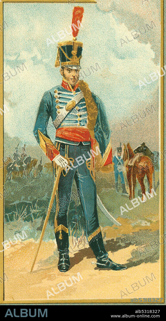 Guerra de la Independencia (1808-1814). Francisco de Longa Anchía Urquiza (1783-1831), guerrillero vasco. Grabado de 1895.
