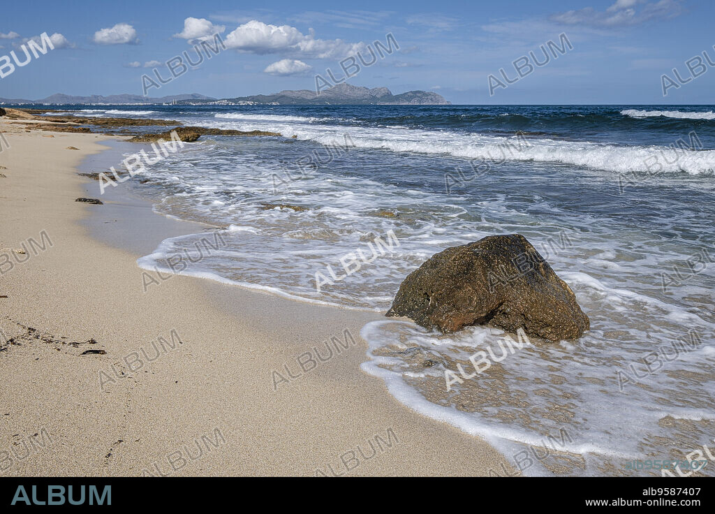 Na Patana beach, municipality of Santa Margalida, Bahía de Alcudia, Mallorca, Spain.