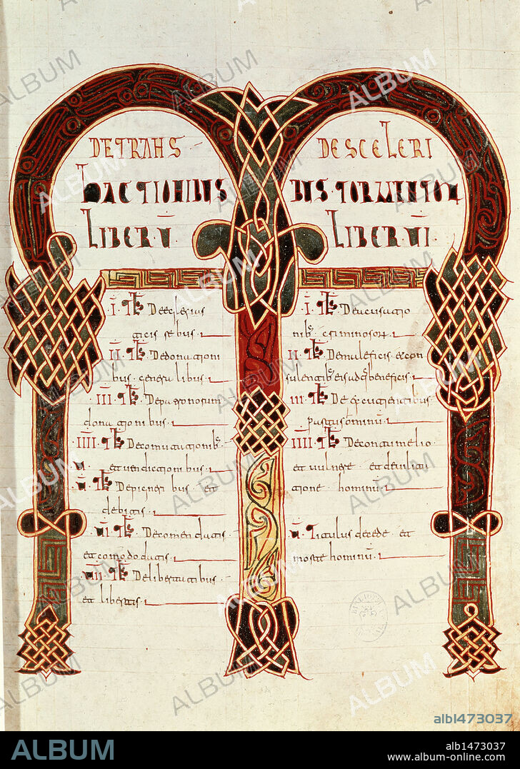 Code of Euric or Codex Euricianus. Fifth century. First written compilation of Visigothic law enacted by Euric, King of Spain, sometime before 480, probably at Toulouse (possible at Arles). National Library. Madrid. Spain.