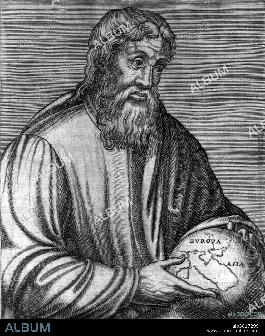 Strabo (64 or 63 BC - 24 AD) was a Greek geographer, philosopher and historian. He, like most scholars of his time, traveled extensively in pursuit of knowledge. He journeyed to Egypt and Kush, as far west as coastal Tuscany and as far south as Ethiopia in addition to his travels in Asia Minor and time spent in Rome. He visited the island of Gyaros in the Aegean Sea. and sailed up the Nile until reaching Philae, after which point there is little record of his proceedings until AD 17. He is most famous for his 17 volume work Geographica, which presented a descriptive history of people and places from different regions of the world known to his era. Geographica provides a valuable source of information on the ancient world, especially when this information is corroborated by other sources. It is not known precisely when it was written, though comments within the work itself place the finished version within the reign of Emperor Tiberius. He died in 24 AD at the age of 60 or 61.