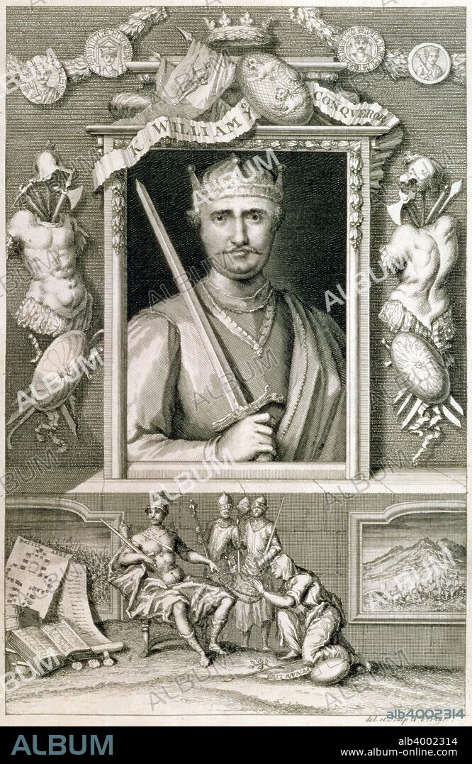 William the Conqueror, 11th century Duke of Normandy and King of England, (18th century). William (1027-1087) came to the throne of England as King William I after defeating the English under Harold at the Battle of Hastings in 1066.