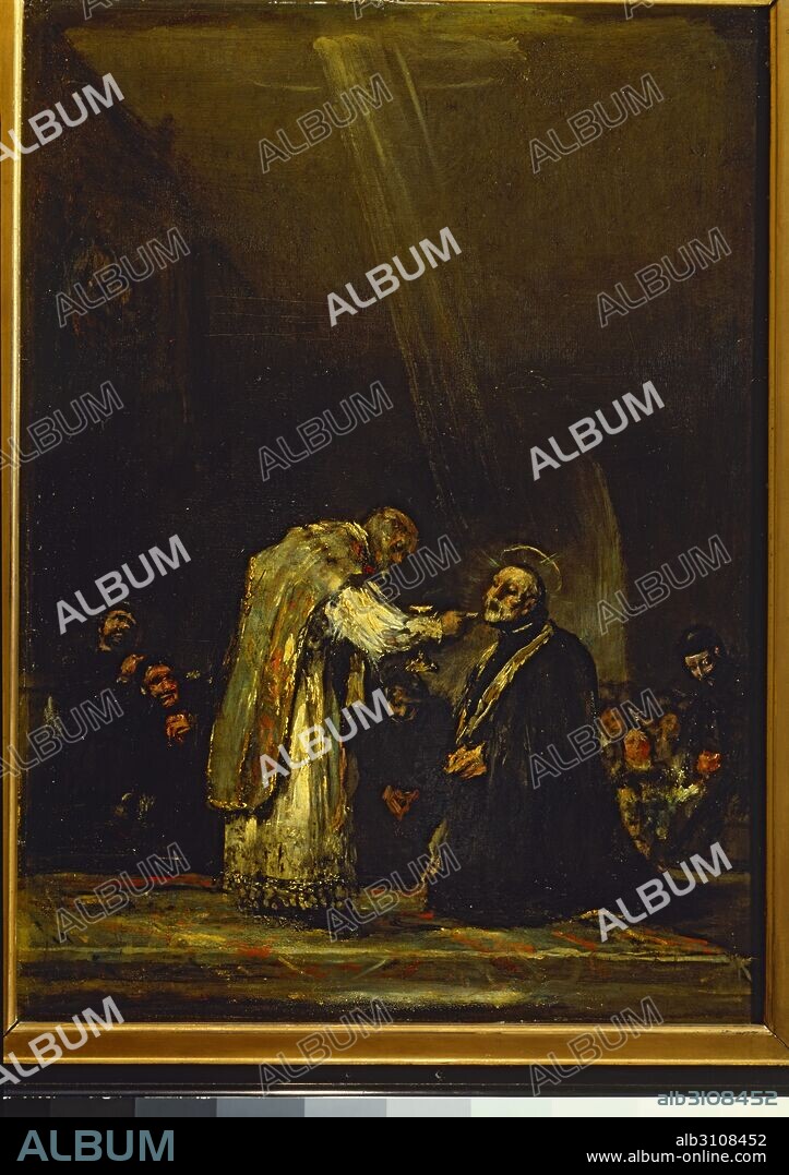 FRANCISCO DE GOYA. La última comunión de San José de Calasanz (boceto)/ 1819.