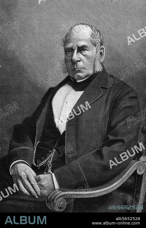 ANONYMOUS. Bessemer, Sir Henry British engineer (developed the first process for mass-producing steel inexpensively in 1855). Charlton 19.1.1813 - London 15.3.1898. Portrait. Woodcut after photograph, c. 1885.