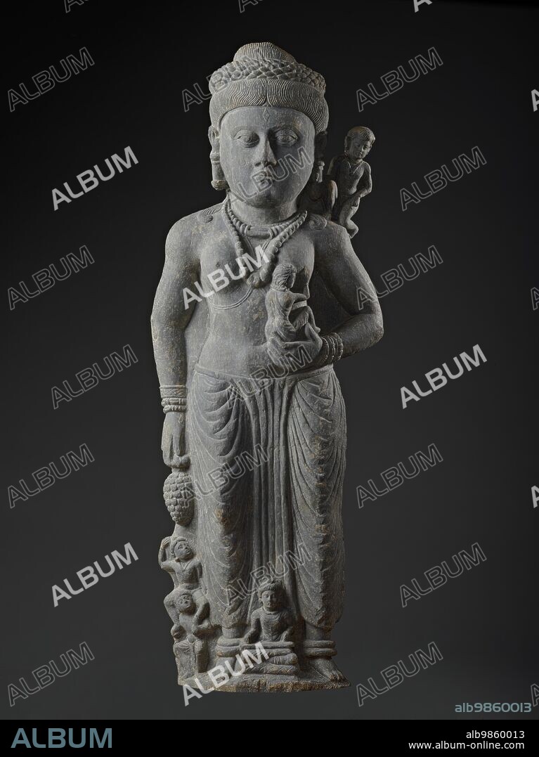 The Buddhist Goddess Hariti with Children (image 1 of 6), c.1st century B.C..