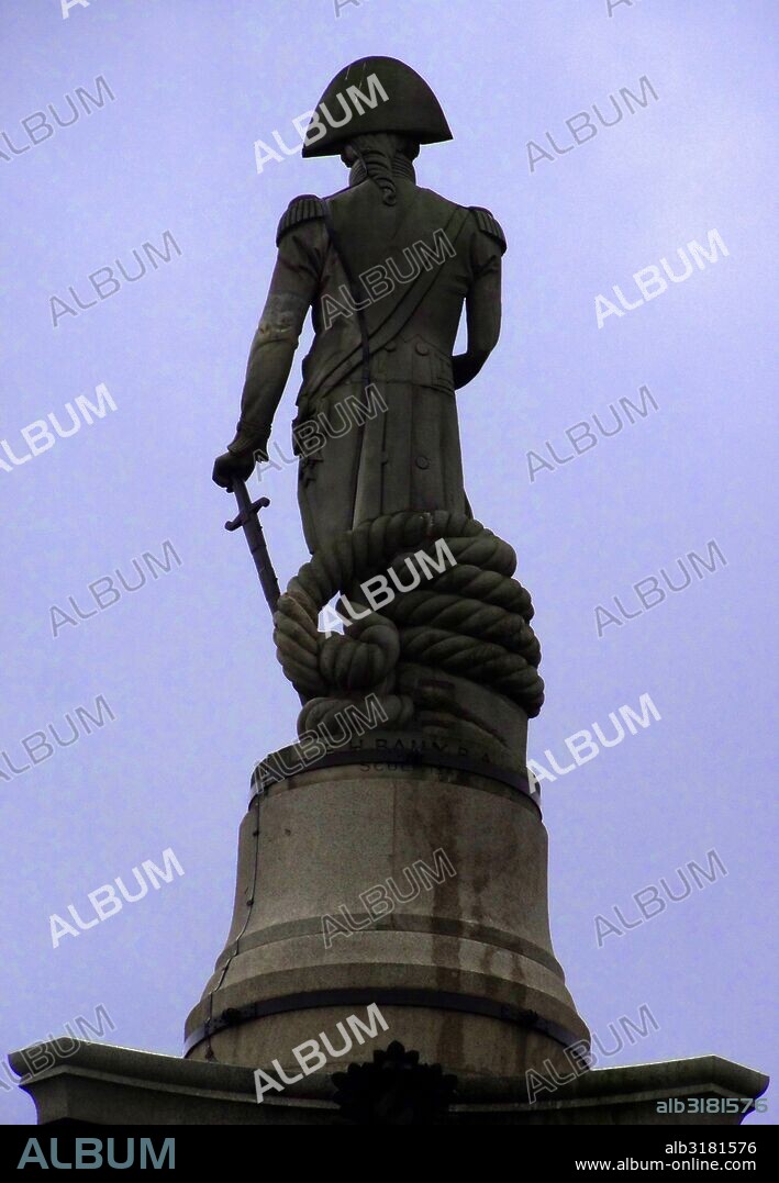 Admiral Lord Nelson, Nelson's Column Statue, Trafalgar square London.