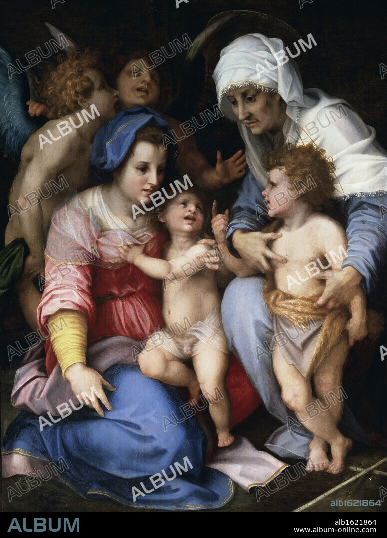 The Holy Family With Angels  c. 1515-16   Andrea Del Sarto (1486-1530/Italian)   Musee du Louvre, Paris.