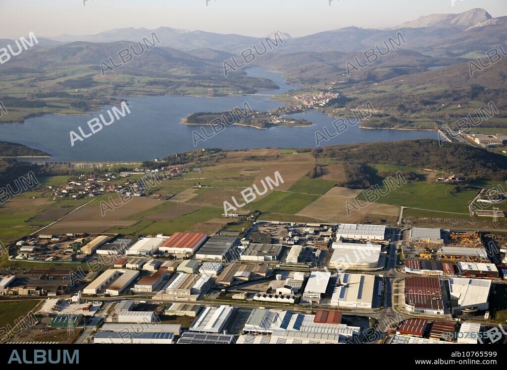 Poligono Industrial Gojain, Urrunaga reservoir, Legutiano, Alava, Basque Country, Spain.