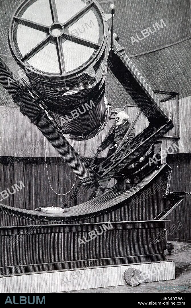 Engraving depicting Pierre Janssen (1824-1907) a French astronomer. Dated 19th Century.