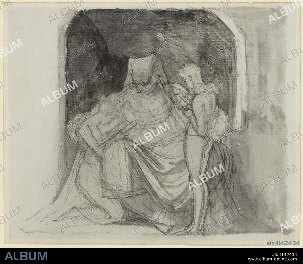 The Spirit of Knowledge. Henry Fuseli; Swiss, active in England, 1741-1825. Date: 1798. Dimensions: 182 × 223 mm. Black chalk and brush and gray wash on ivory laid paper. Origin: England.