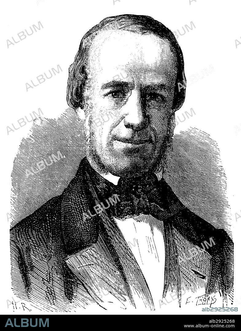 Paul Gustave Froment (1815-1865), inventor y mecánico francés. Grabado de 1873.
