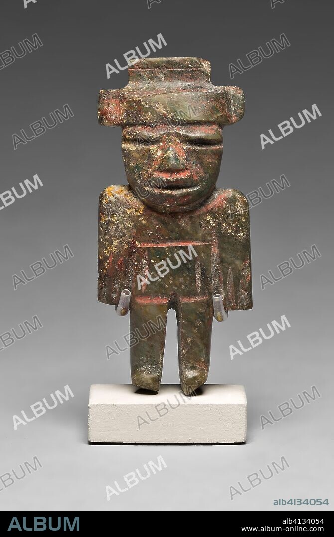 Figurine. Teotihuacan; Teotihuacan, Mexico. Date: 300 AD-500 AD. Dimensions: 5.4 × 2.5 × 1.3 cm (2 1/8 × 1 × 1/2 in.). Greenstone. Origin: Teotihuacán.