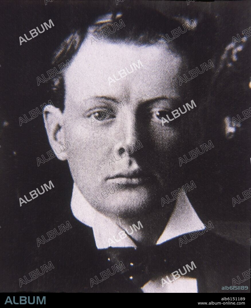 RETRATO DE WINSTON CHURCHILL 1874/1965 - POLITICO Y ESCRITOR BRITANICO.