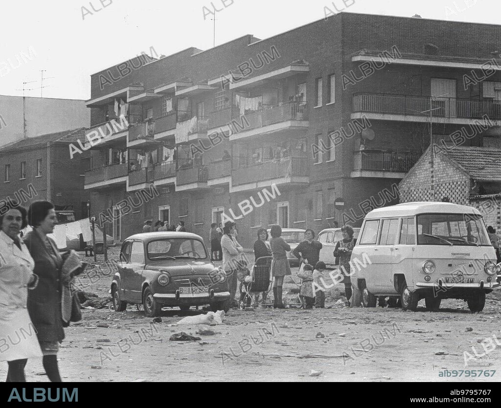27 febrero 1975. Poblado de la Fortuna. Leganés (Madrid), perjudicado por la Basura.