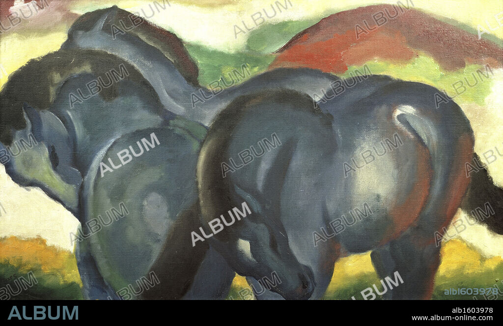 Little Blue Horses   1911   Franz Marc (1880-1916/German)  Staatsgalerie Stuttgart, Germany.