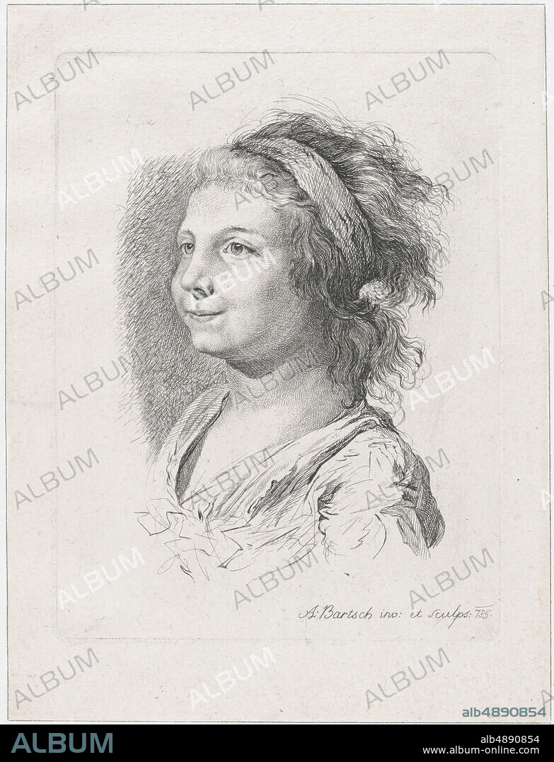 Adam von Bartsch, Portrait of Maria Anna Schaubach, Adam von Bartsch (Austrian, Vienna 17571821 Vienna), Maria Anna Schaubach (German), 1785, Etching and engraving; second state of two (Rieger), Plate: 6 5/8 × 5 in. (16.8 × 12.7 cm), Sheet: 8 1/16 × 6 1/8 in. (20.5 × 15.5 cm), Prints.