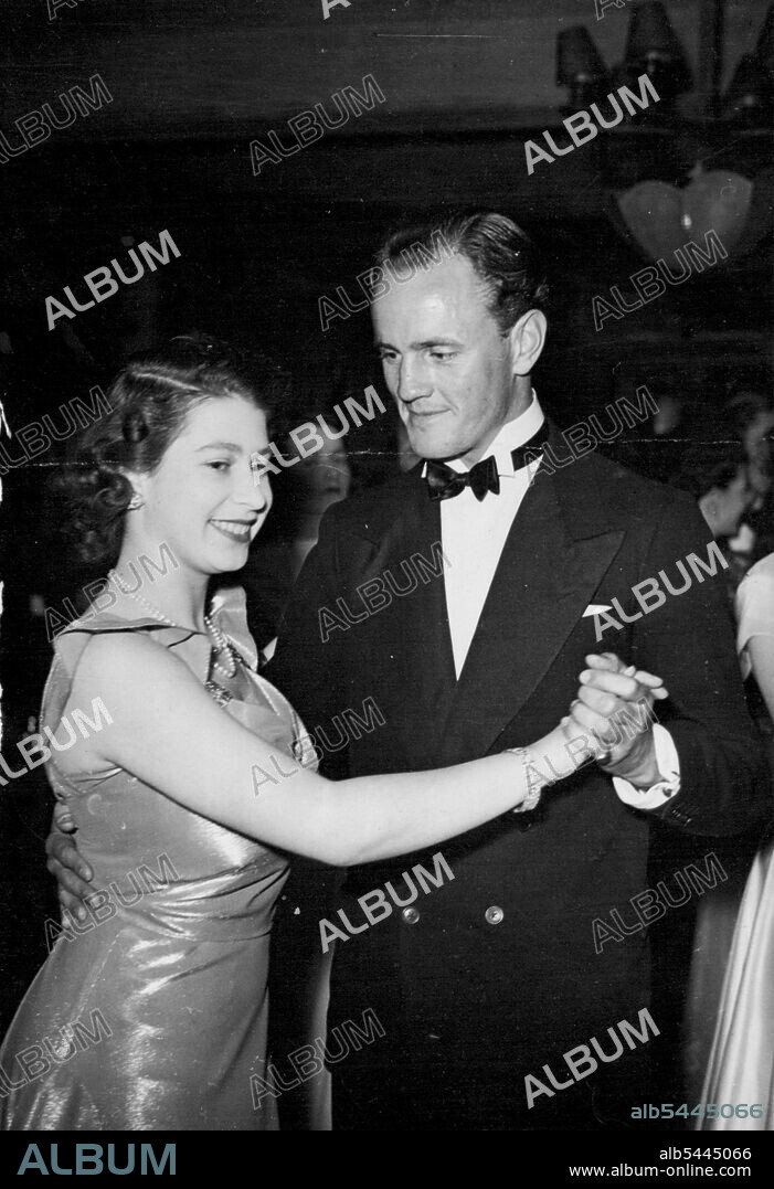Queen Elizabeth II - Dancing - British Royalty. June 14, 1946. (Photo by Sport & General Press Agency Limited).