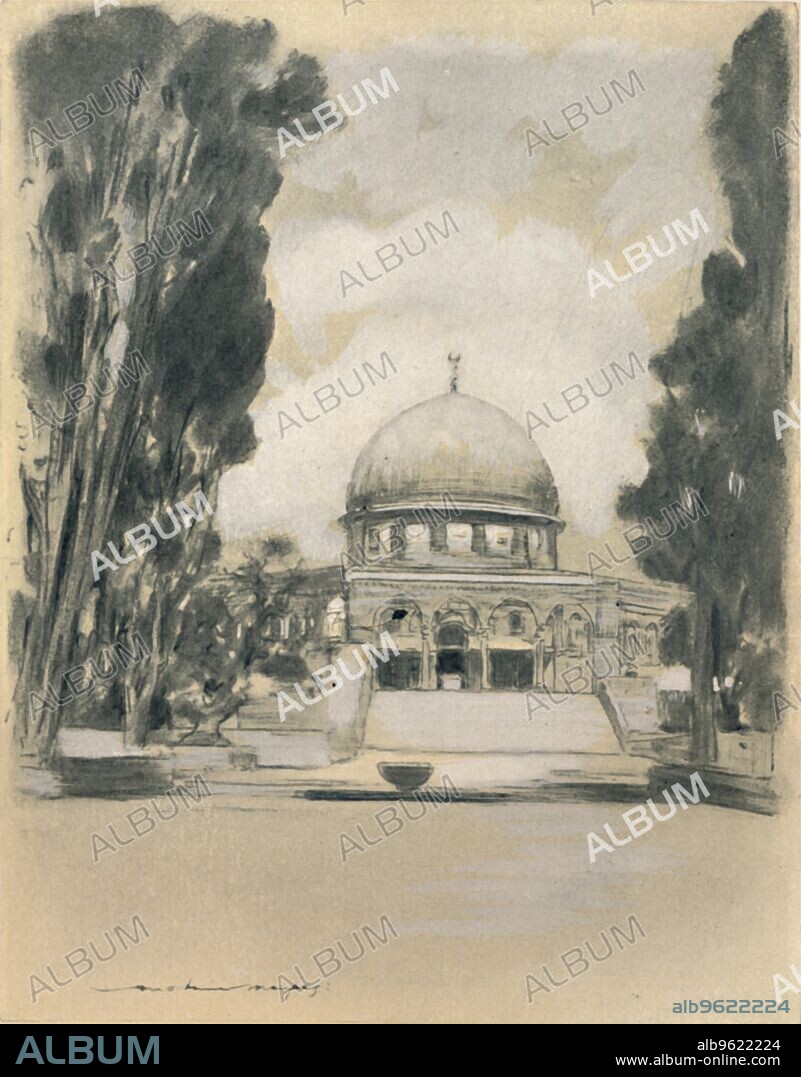 MORTIMER L MENPES. 'Mosque of Omar, Jerusalem', 1903. From World Pictures, by Mortimer Menpes. Text by Dorothy Menpes. [A. & C. Black, London, 1903].