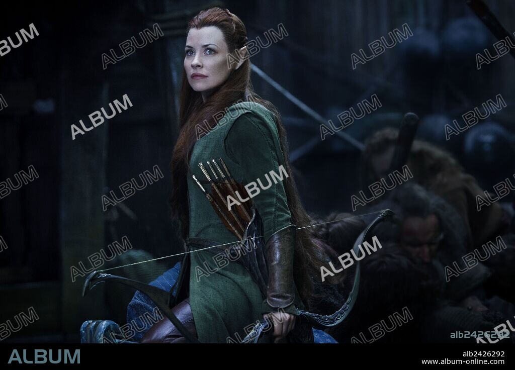 EVANGELINE LILLY en HOBBIT, EL: LA BATALLA DE LOS CINCO EJERCITOS, 2014 (HOBBIT, THE: THE BATTLE OF THE FIVE ARMIES), dirigida por PETER JACKSON. Copyright NEW LINE CINEMA.