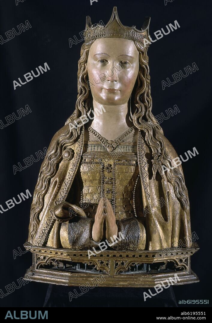 BUSTO RELICARIO DE SANTA ALBINA O SANTA URSULA - 1525-1530 - ESCUELA FLAMENCA.